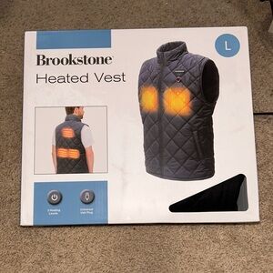 Brookstone Heated Vest Large- Black New in Box Winter quilted outerwear